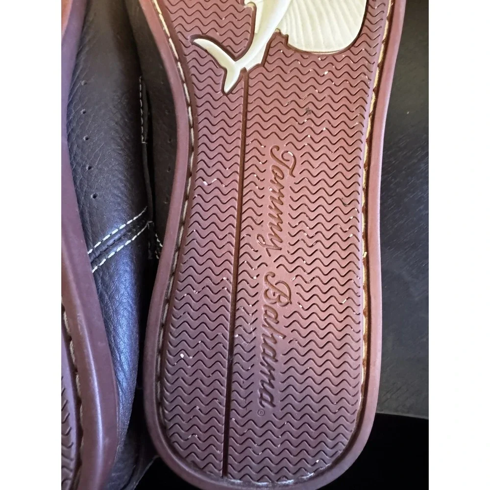 Tommy Bahama Mens Boat Leather Brown Shoe Size 11.5 M Nautical Sailing EUC SB11
